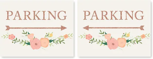 Vista 62 de Andaz Press Letreros de fiesta de boda, purpurina de oro rosa sintético con flores, 8.5 x 11 pulgadas, resalta tu versículo bíblico favorito
