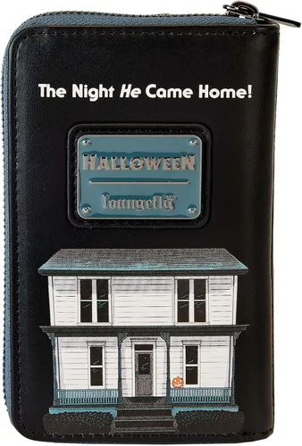 Vista 2 de Loungefly Halloween Brújula Internacional Michael Myers Máscara Zip Wallet Carteras de Halloween, Negro -, Bifold