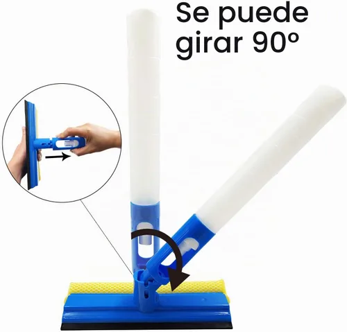 Vista 4 de Limpiador de ventanas de coche con esponja y cuchilla de goma, limpiador con botella de spray 3 en 1, multiusos, para interiores y exteriores 1