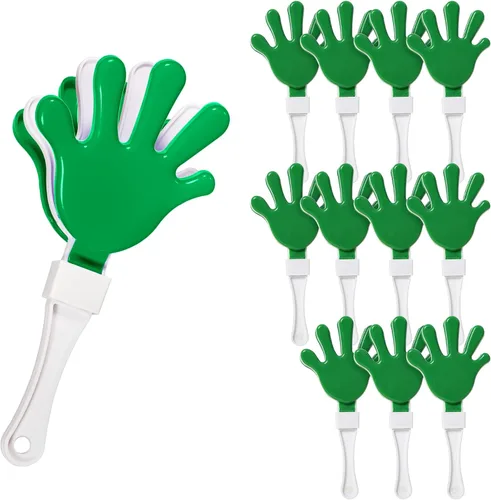 Vista 14 de Windy City Novelties Paquete de 12 mini pinzas de mano de 7 pulgadas, ruidosos de plástico para juegos deportivos, rallyes de pep, portones traseros