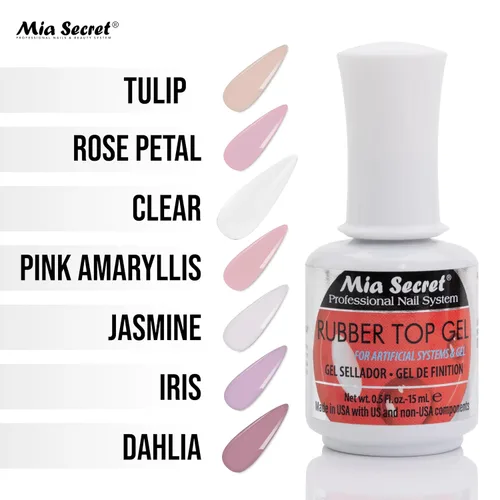 Vista 2 de Mia Secret Base de goma y capa superior de gel UV-LED para un acabado de uñas brillante