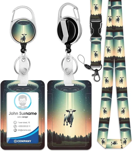 Vista 20 de HAKUNEI Be Kind Daisy - Soporte para tarjetas de identificación con cordón de separación, soporte positivo con carrete, retráctil, desmontable