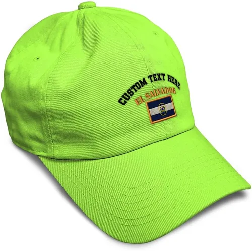 Vista 23 de Speedy Pros Sombrero de béisbol suave bordado papá sombrero El Salvador bandera bordado hombres y señoras gorra de béisbol algodón