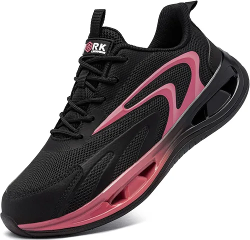 Vista 5 de LARNMERN Wide Steel Toe Shoes for Women Work Safety Sneakers Lightweight Comfortable Breathable Tennis Shoe Indestructible Boots