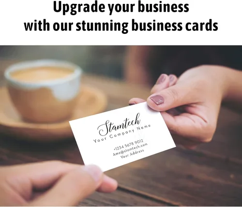 Vista 7 de STAMTECH Tarjetas de visita personalizadas profesionales - Tarjetas de visita personalizadas de doble cara Impresión colorida frontal y trasera