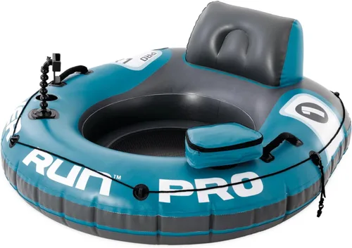 Vista 13 de INTEX 56825EP River Run 1 - Salón flotante inflable: respaldo cómodo, portavasos integrados, asas de agarre duraderas, cuerda de agarre completa