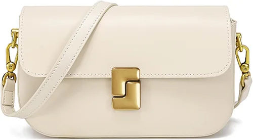 Vista 7 de imeetu Genuine Leather Shoulder Bag for Women, Small Crossbody Bag anaranjado albaricoque