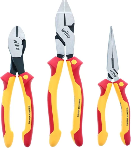 Vista 12 de Wiha 32948 Alicates industriales aislados estilo NE para guardalíneas con crimpadoras de 9.5 pulgadas