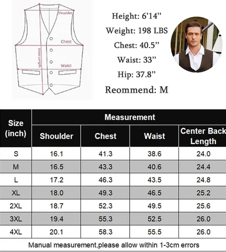 Vista 6 de COOFANDY Chaleco de traje de cuero de gamuza para hombre, chaleco occidental casual, chaleco ajustado