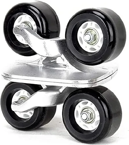 Vista 3 de Patines de placa de deriva portátil negro con ruedas de poliuretano con rodamientos ABEC-7 608