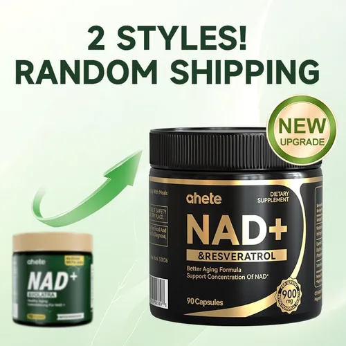Vista 4 de Suplemento de resveratrol NAD, apoya la energía, la concentración y el envejecimiento saludable, suplemento de 900 mg de NMNH por porción, 90