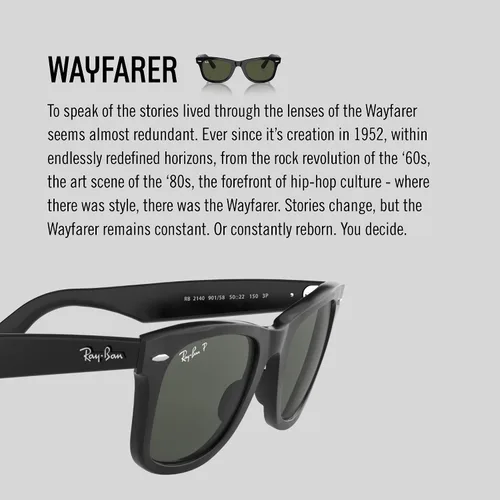 Vista 4 de Ray-Ban RB2140 Original Wayfarer Square Sunglasses