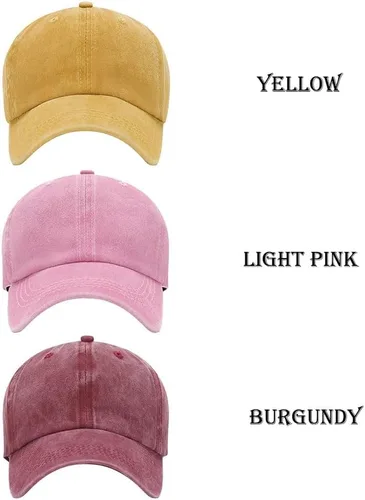 Vista 2 de Paquete de 3 gorras de béisbol para niños y niñas de 2 a 7 años
