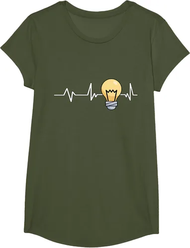 Vista 92 de Bombilla Heartbeat bombilla regalo bombilla bombilla camiseta Negro