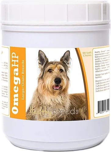 Vista 199 de Healthy Breeds Affenpinscher Omega HP - Masticables suaves para piel y pelaje, 60