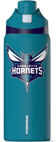 Vista 16 de Hydrapeak Botella de agua aislada de 32 onzas con licencia oficial de la NBA Atlanta Hawks Oasis con tapa y asa con botón de presión, botella