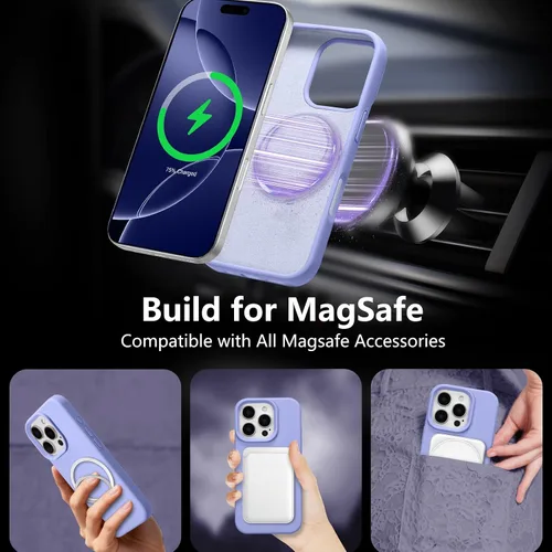 Vista 172 de Funda magnética de silicona para iPhone 13 Pro, color blanco antiguo [Compatible con Magsafe] [Forro de microfibra suave antiarañazos], funda