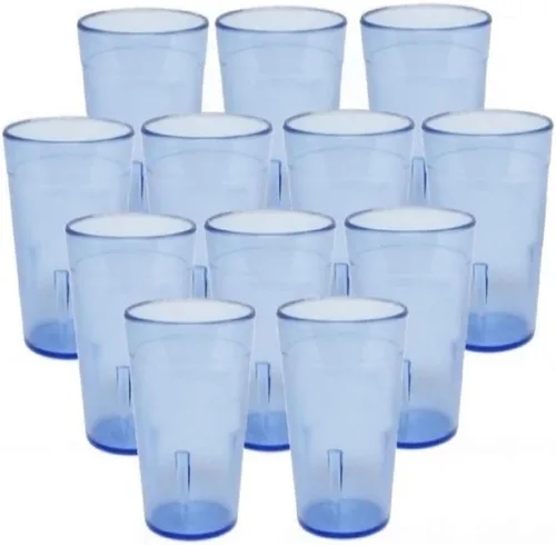 Vista 11 de TrueCraftware - Juego de 12 vasos de color ámbar de 5 onzas. Vasos reutilizables de té helado de alta calidad, apilables, aptos para lavavajillas