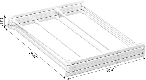 Vista 7 de Homeiju Tendedero de ropa plegable para lavandería, resistente tendedero de ropa, secadora de ropa plegable plegable, fácil montaje, ahorro