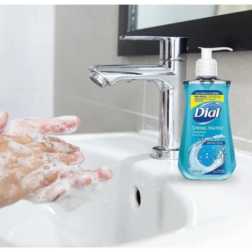 Vista 4 de Jabón líquido antibacterial para manos Dial, de áloe, de 7.5 oz