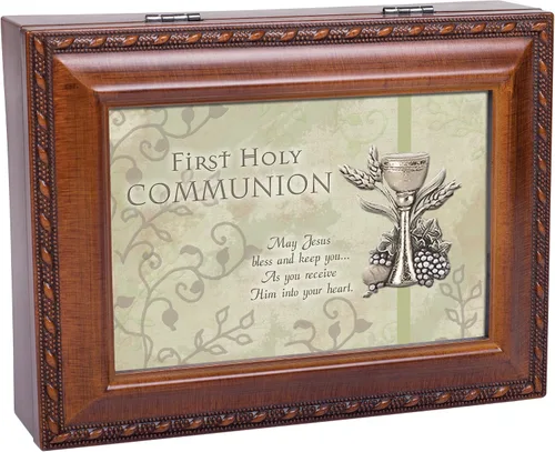 Vista 7 de Cottage Garden Inspirational Caja de música ReproduceComunión Ave Maria con acabado rayado