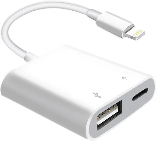 Vista 8 de Adaptador de Lightning a USB para Cámara Apple MFi Certificado, Cable OTG Hembra Lightning USB 3.0 Compatible con iPhone/iPad, Soporta Conexión