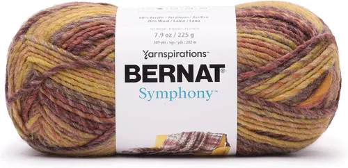 Vista 2 de Bernat Symphony - Hilo para ganchillo y tejido, arce otoñal, paquete de 2