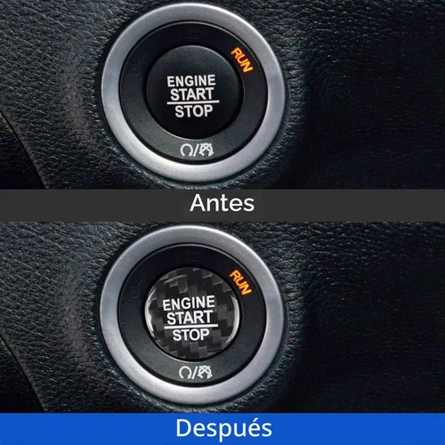 Vista 3 de Compatible con Charger Challenger Cubierta del Botón de Arranque y Parada del Motor Sin Llave Un Clic Botón de Arranque por Empuje Pegatina