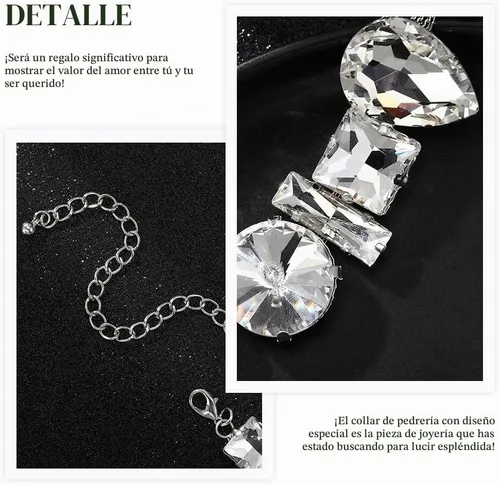 Vista 6 de JONKY Gargantilla con diamantes de imitación para mujer