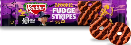 Vista 9 de Keebler Spookie Fudge Stripes, galletas sabor vainilla de Halloween