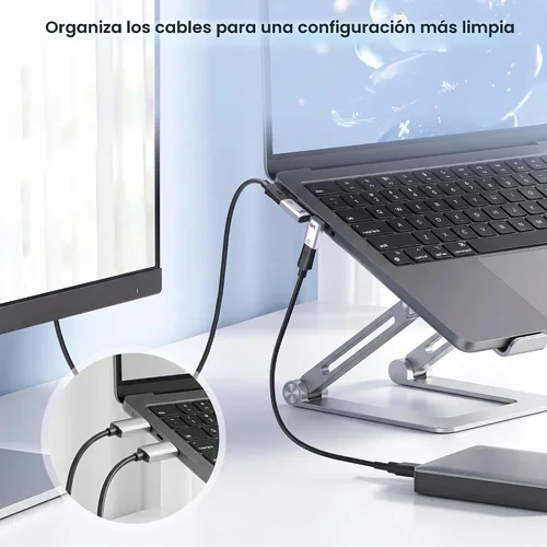 Vista 8 de Cable Matters Kit de adaptador USB C de ángulo recto de 40 Gbps Combo-Pack