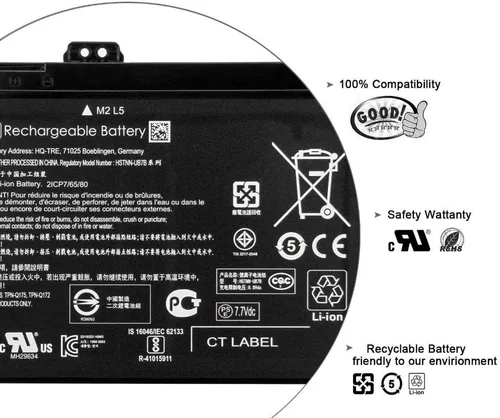 Vista 4 de HP BP02XL 849909-850 - Batería para portátil HP Pavilion PC 15-AU000 AU123CL AU023CL AU057CL AU010WM AU018WM AU020WM AU030WM AU062NR AU091NR AU620TX