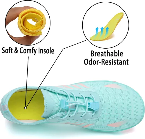 Vista 3 de MAQLPC Zapatos de agua para hombres y mujeres, zapatos acuáticos de secado rápido, para hombres y mujeres, zapatos de natación para senderismo