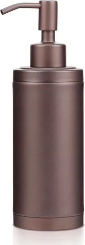 Vista 8 de Dispensador de jabón de manos para encimera para baño, cocina, 10.1 fl oz, plateado Plata