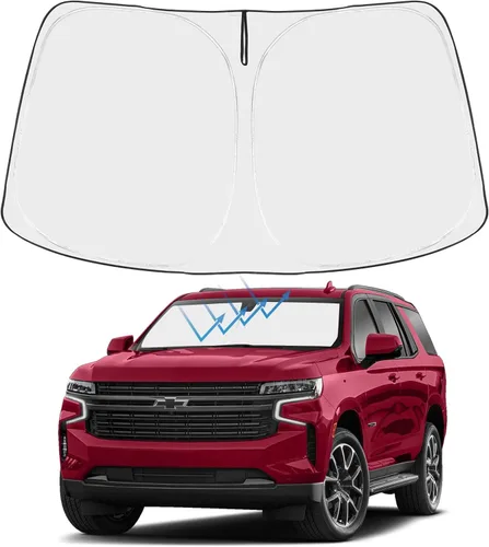 Vista 207 de Proadsy Parasol para parabrisas Rivian R1S 2022-2025 2026 de 4 capas plegable, protector de parasol frontal que bloquea los rayos UV, mantiene