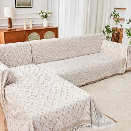 Vista 15 de HOMERILLA - Fundas de sofá seccional para sofá seccional, cobija de sofá en forma de L, 2 piezas, protector de muebles en forma de L para mascotas