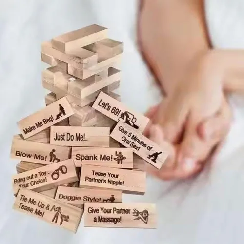 Vista 8 de Juego de torre de lujuria para adultos, juego de torre de bloque súper travieso de 48 piezas, juegos para parejas para adultos, juego de bloques