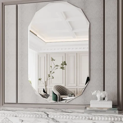 Vista 12 de AUYHM Espejo ovalado, espejo de baño pequeño de 20 x 28 pulgadas, espejos de baño, espejo negro para baño, espejos ovalados para baño, espejo