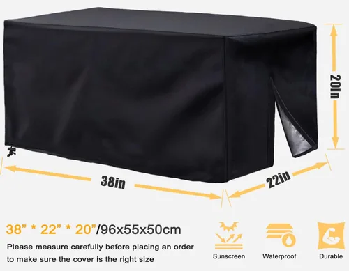 Vista 4 de Funda plegable impermeable para carro, protección resistente para carrito de jardín (38 x 22 x 20 pulgadas)