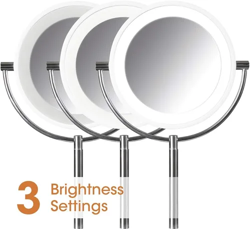 Vista 4 de Ottlite Espejo de maquillaje LED de carga inalámbrica - Luz de aumento iluminada con puerto USB