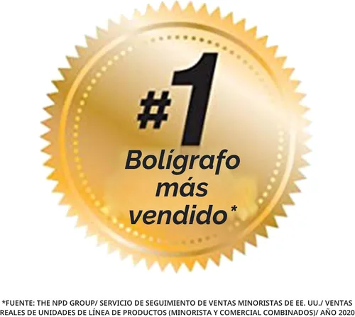 Vista 4 de BIC Round Stic Xtra Life - Bolígrafos negros de punta media (1.0mm), paquete de 10 bolígrafos de granel, barril redondo y flexible para escribir
