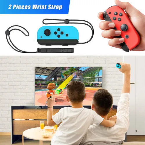 Vista 6 de Switch Sports Accessories Bundle for Nintendo Allnice 12 in 1 Nintendo Switch Sports OLED Switch Accessories with Tennis Rackets Golf Culbs JoyPad