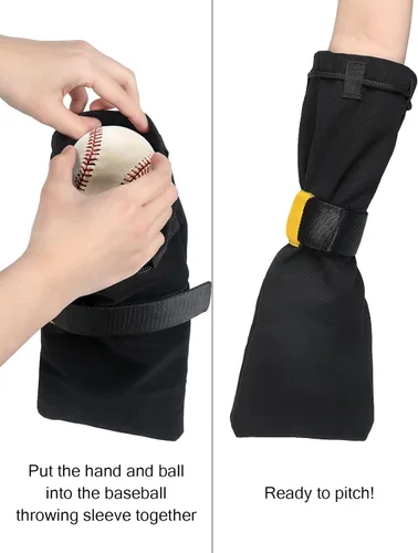 Vista 5 de Calcetines de entrenamiento de béisbol, calcetines de entrenamiento ajustables de béisbol y softbol, fortalece tu brazo, habilidades de lanzamiento