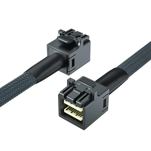 Vista 13 de 10Gtek SFF-8643 a SFF-8643 12G Mini SAS HD Cable interno con banda lateral, para placa trasera NVMe/controlador RAID, 100 ohmios, recto a recto, 1.0