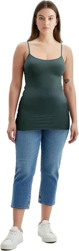 Vista 250 de Emmalise Camisola larga casual básica para mujer, con tirantes ajustables, top en capas