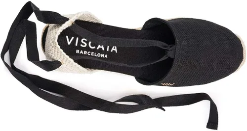 Vista 8 de Viscata Escala Espadrille Canvas Wedges with Sleek Ankle Laces Women's Lace Up shoes Handmade in Spain Organic Cotton Canvas and 100% Natural Jute
