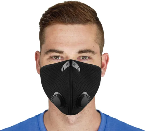 Vista 5 de RZ Mask M2 - Cooling Mesh Dust Mask w/ 99.8% Carbon Filtration, Anti Fogging w/Easy Use Hook-and-Loop Head Strap
