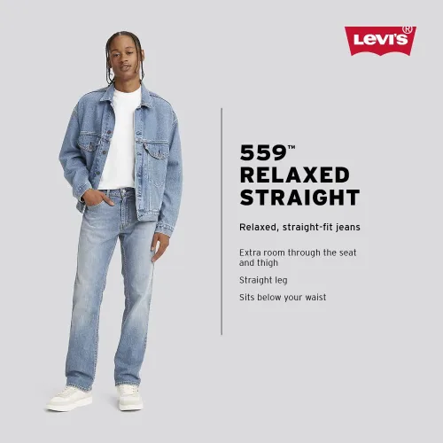 Vista 4 de Levi's559 Jeans de corte recto y ajuste cómodo para hombre pantalones de mezclilla