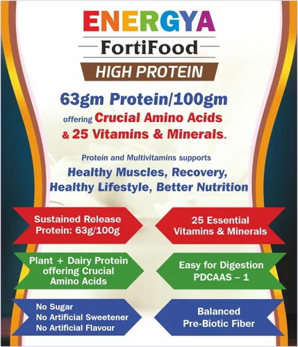 Vista 6 de FORTIFOOD - Polvo alto en proteínas, 2.18 onzas, proteína vegetal y suero de leche sabor + fibra prebiótica, 24 vitaminas minerales para músculo