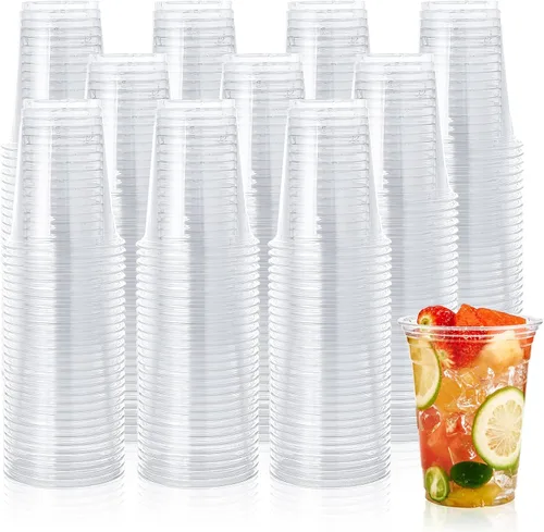 Vista 11 de Lilymicky Paquete de 1000 vasos de plástico transparente de 10 onzas, vasos 10 oz - 1000 ct